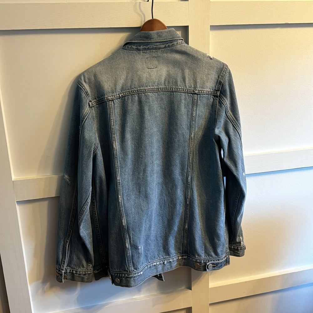 Gap Oversized Destructed Denim Jacket - image 5
